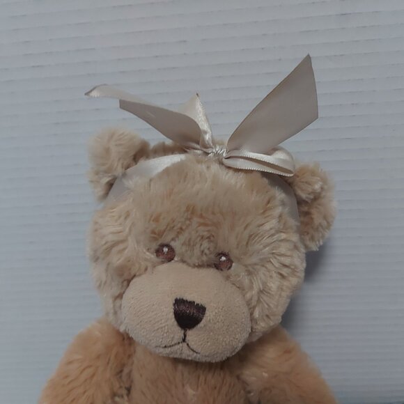 Baby Ganz Collection Plush Bear 13 Inch Sand Beige Tan Stuffed Animal Plushie - Picture 2 of 6